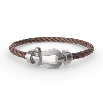 [LUXE]FORCE LARGE HORSESHOE NO DIAMOND BRACELET SILVER