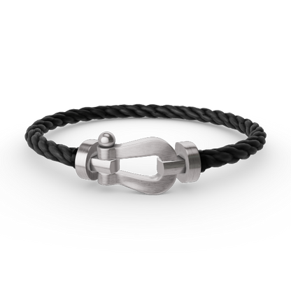 [LUXE]FORCE LARGE HORSESHOE NO DIAMOND BRACELET SILVER