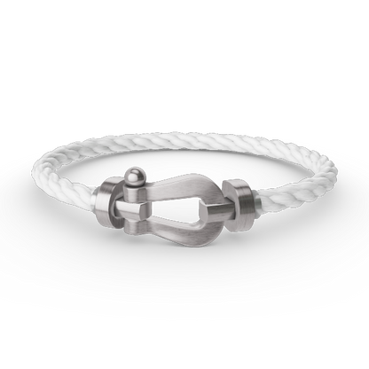 [LUXE]FORCE LARGE HORSESHOE NO DIAMOND BRACELET SILVER